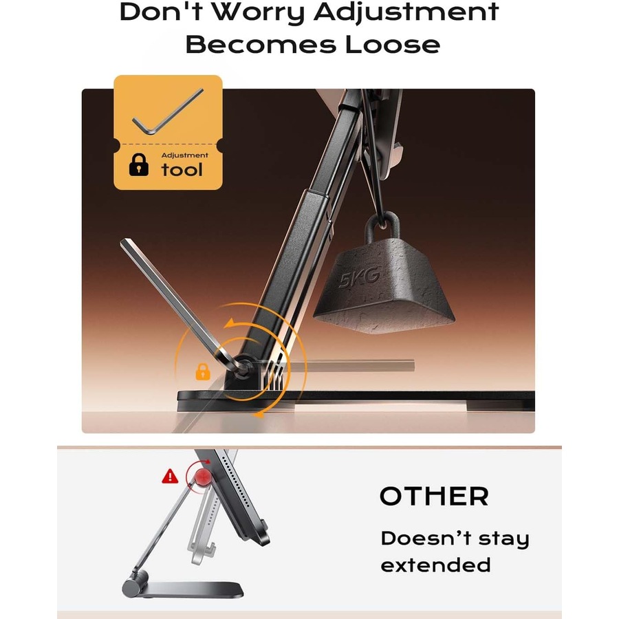 iPad Stand Holder Adjustable Tablet Stand for Desk Portable Monitor Stand Tablet Holder