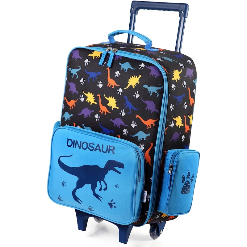 Buy Kids Luggage Boys Wheels Dinosaur - MyDeal