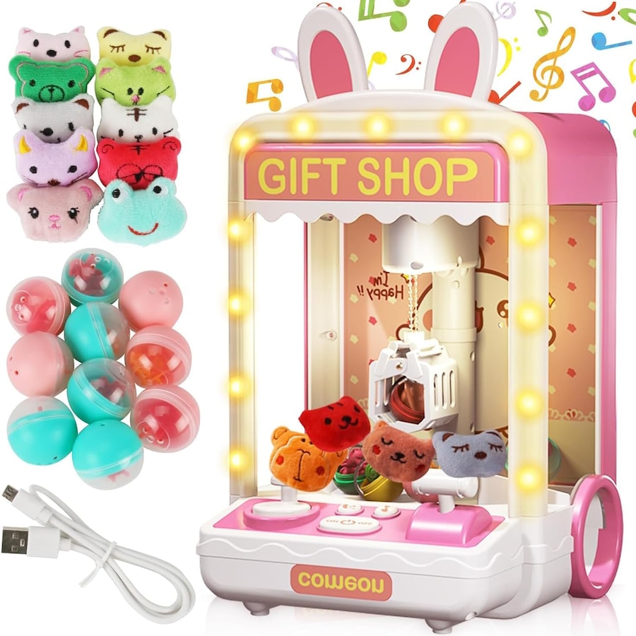 Kids Mini Claw Machine Toys - Home Arcade Game with Candy Grabber and Vending Dispenser