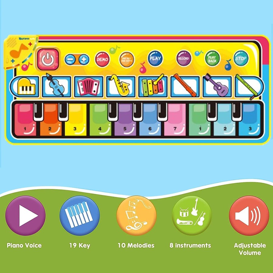 Kids Musical Piano Mats - Educational Floor Keyboard for Toddlers