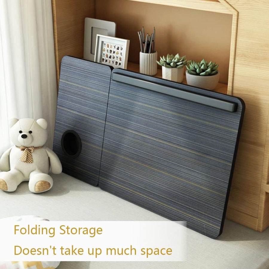 Laptop Bed Desk Tray with Adjustable Angles & Cup Holder