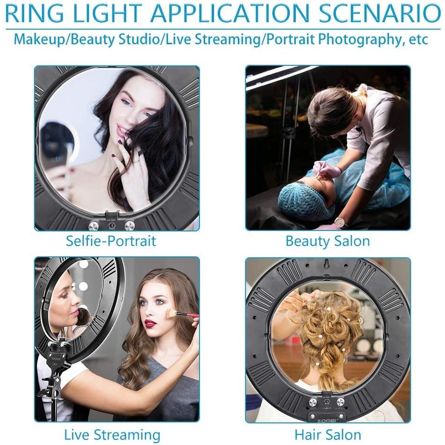 LED Ring Light Stand Dimmable BiColor