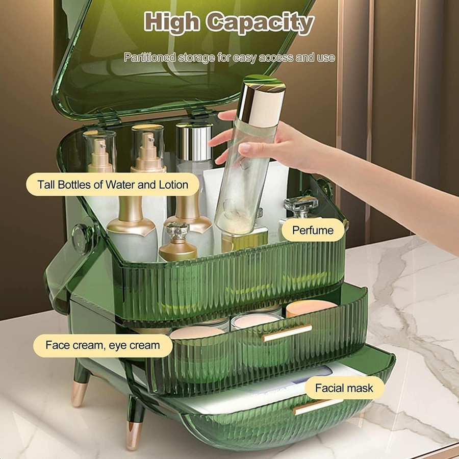 Makeup Storage Organizer Large Capacity Cosmetics Display Case