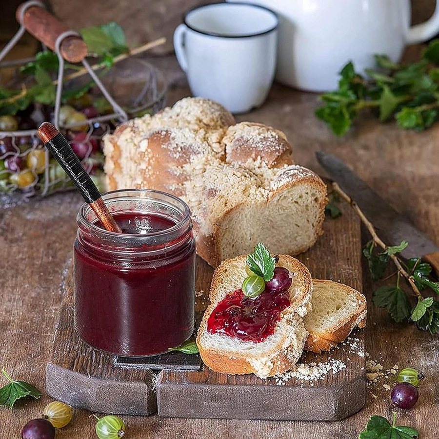 Mason Jars Airtight Metal Lids 8oz Clear Glass Canning Jars Set of 12