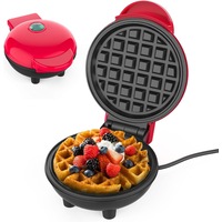 Mini Waffle Maker Iron with Non-Stick Coating Plates