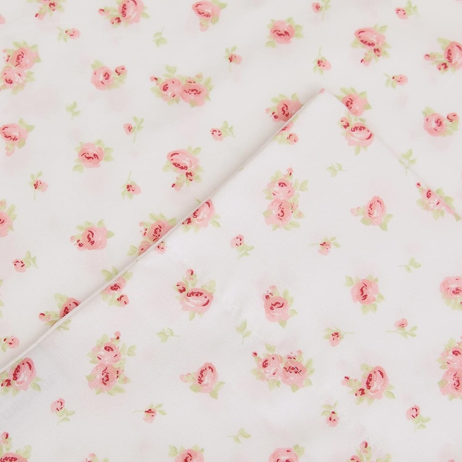 Modern Threads Microfiber Rose Printed Sheets, Luxurious Bed Sheets with Flat Sheet, Fitted Sheet, Deep Pockets and Pillowcases