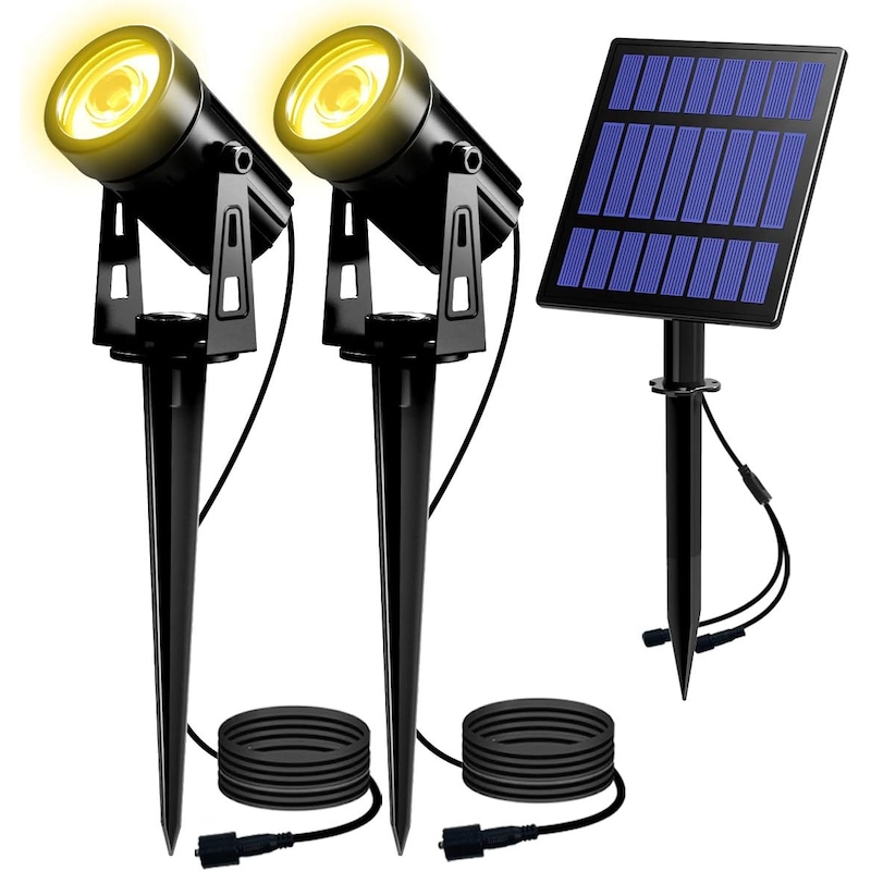 Buy Outdoor Solar Spot Lights LED 3000K, Warm White Light IP65 ...