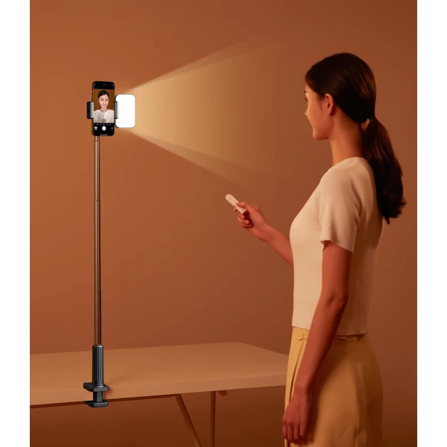 Overhead Phone Mount with LED Ring Light for YouTube Live Stream Cooking Video