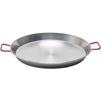 Paella Pan, Steel Polish, Metallic, Medium, 46cm