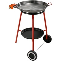 Paella set stand, Pan, gas and burner, 450 mm , black