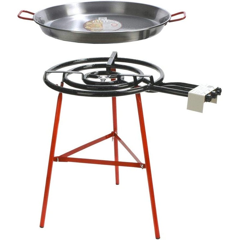 Buy Paella set stand, Pan, gas and burner, 700 mm , black MyDeal