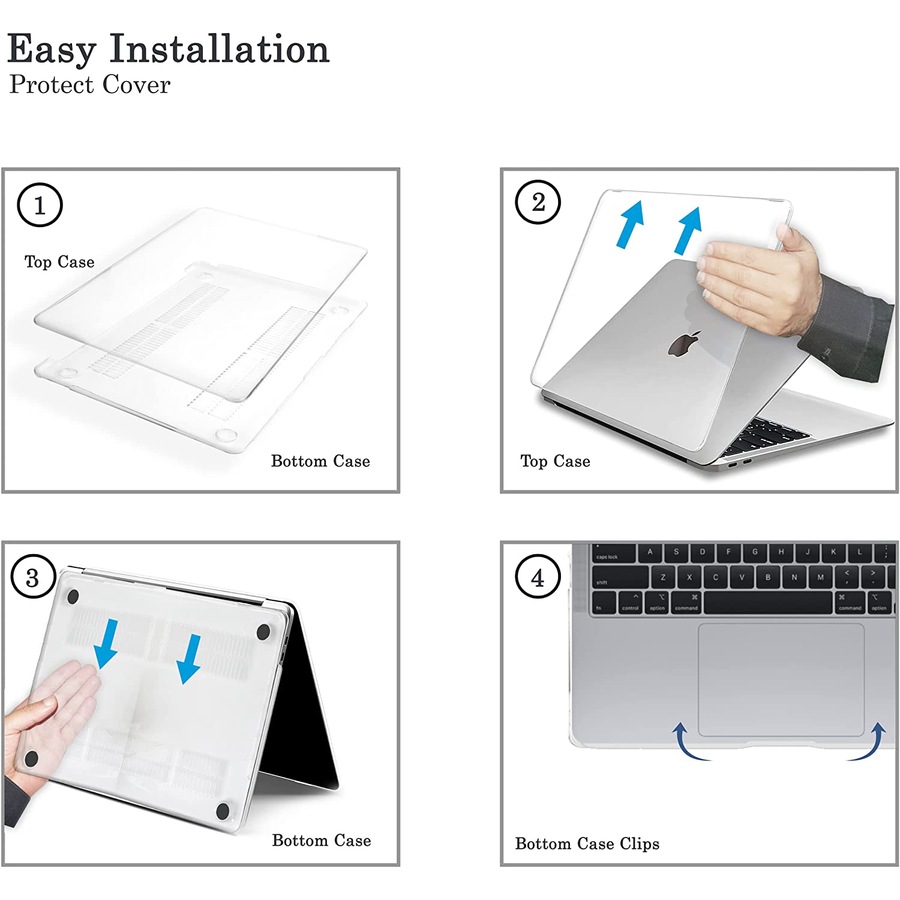 Plastic Hard Case for MacBook Air 13 inch 2010-2017 A1369/A1466 (Crystal Clear Case)