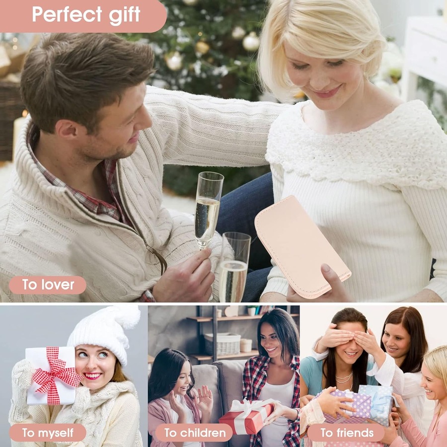 Portable Rose Gold Manicure Set with Leather Bag - 12 in 1 Beauty Tools