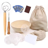Proofing Basket Set 7pc Prof Baking Tool Home/Pro Baker