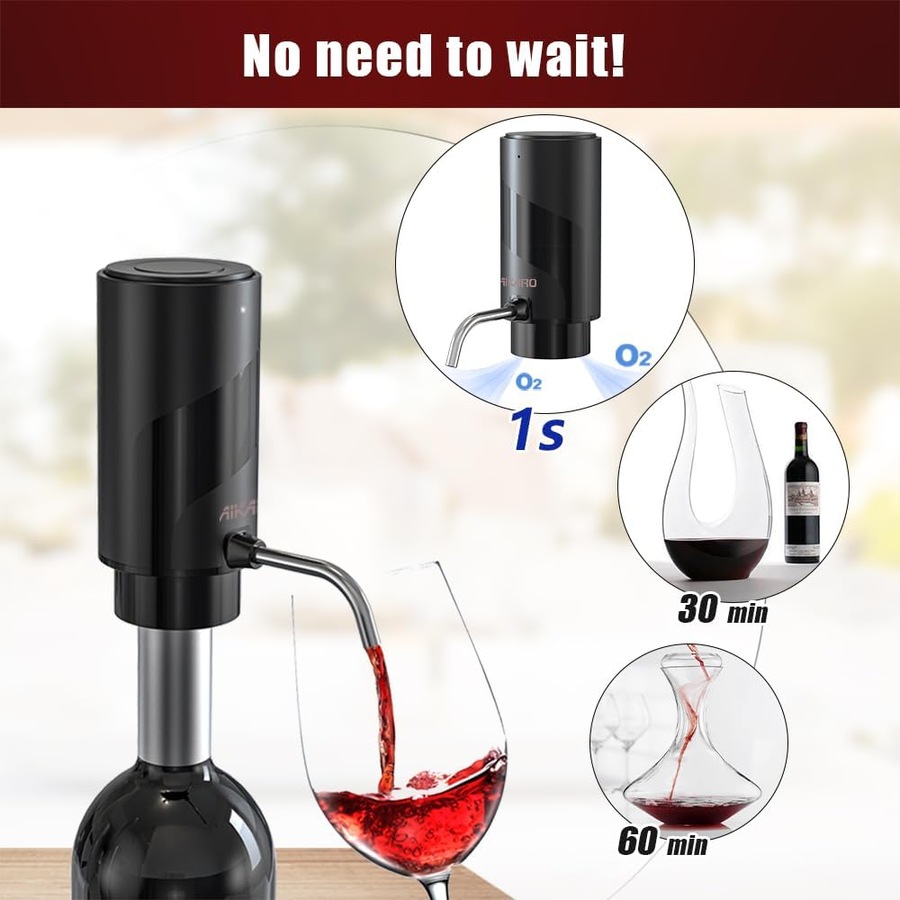 Rechargeable Electric Wine Aerator Pourer Automatic Decanter