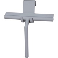 Shower Squeegee, Window Wiper Scraper Cleaner Silicone Blade & Holder Hook (Grey)