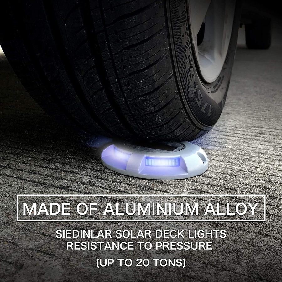 Solar Deck Lights Outdoor LED Garden Decor Waterproof 4 Pack