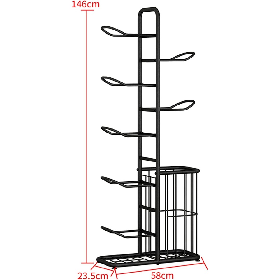 Sports Equipment Storage Organizer with Ball Gear Rack for Tennis, Basketball, Baseball, Football