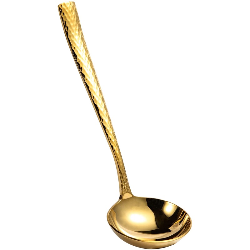 Buy Stainless Steel Gravy Ladle Hammered (Gold) MyDeal