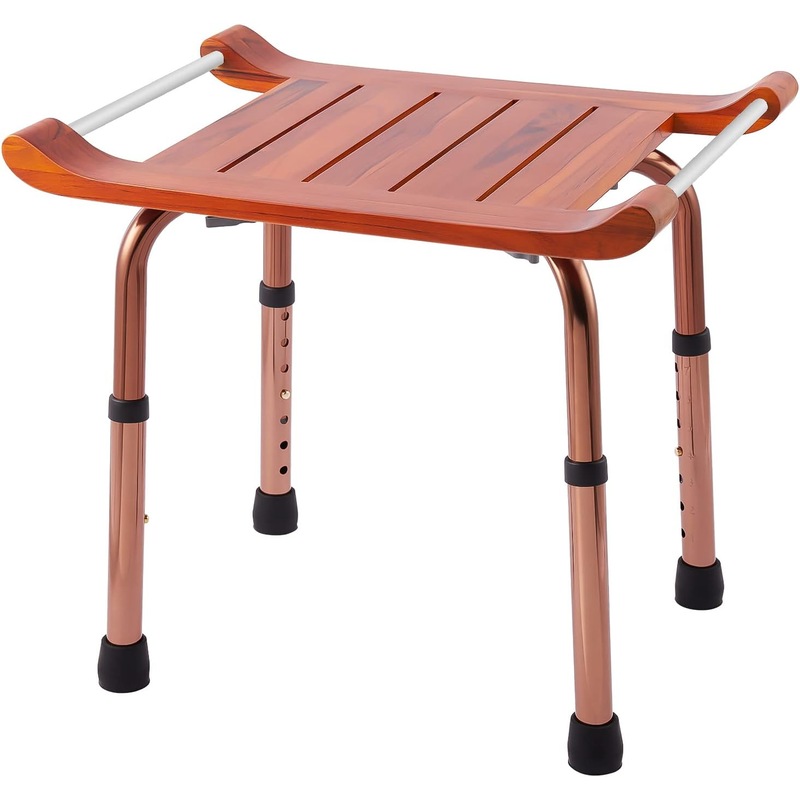 Buy Teak Wood Bath Shower Bench Chair Stool MyDeal