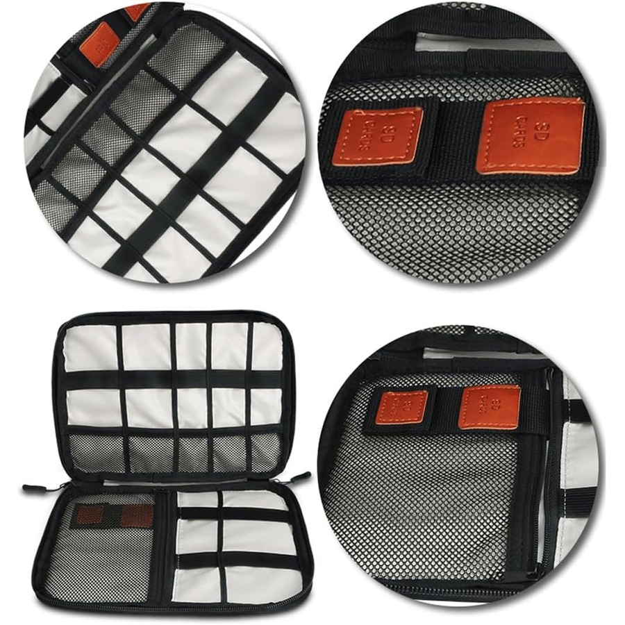 Travel Cable Organizer Bag - Portable Tech Gear Storage Case