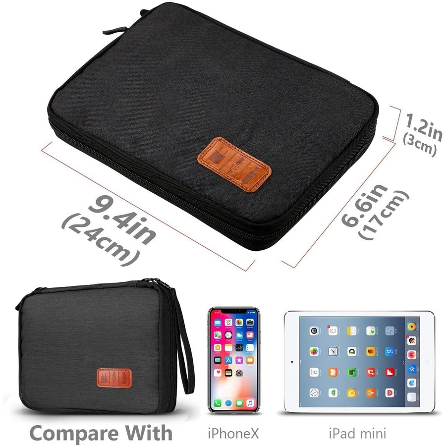 Travel Cable Organizer Bag - Portable Tech Gear Storage Case