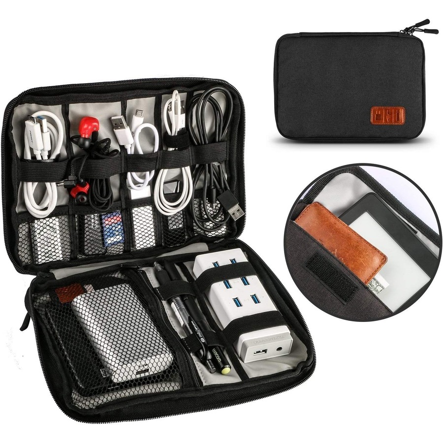 Travel Cable Organizer Bag - Portable Tech Gear Storage Case