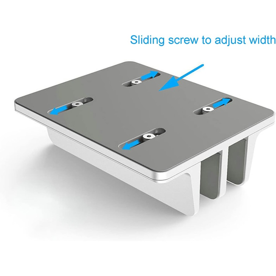 Vertical Laptop Stand, Aluminum Organizer, Sturdy Holder Compatible MacBook Pro/Air, Mac Mini iPad Pro Silver
