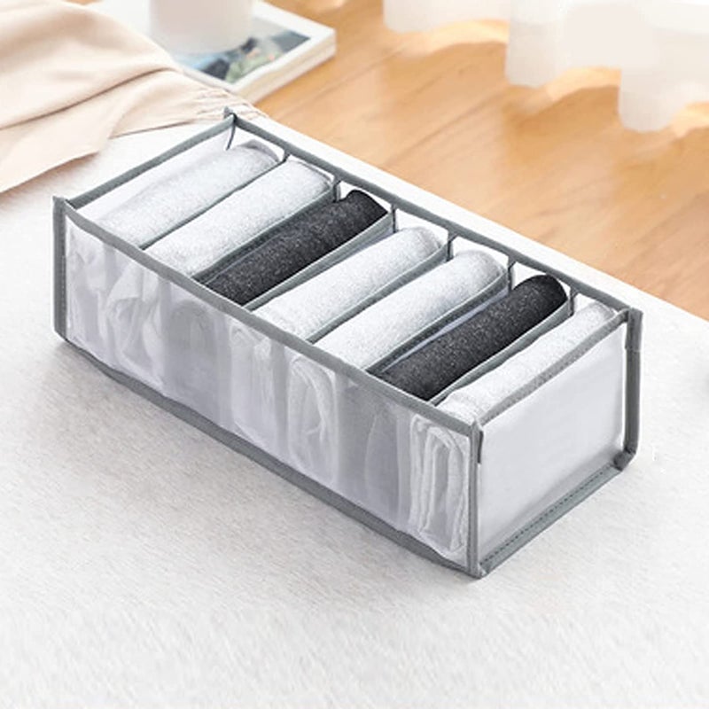 Foldable Drawer Organizer Closet Storage Box Clothes Drawer Mesh Separation  CASE