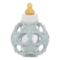 Glass Bottle with Upcycled Star Ball, 120ml - Hevea in Baby Blue, Mint, Peach