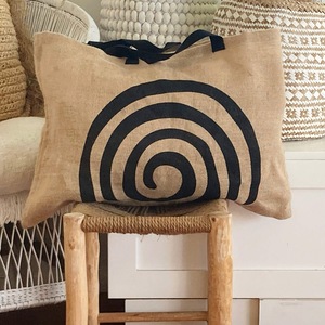 Natural Tote Bag - Spiral - Green Essentials