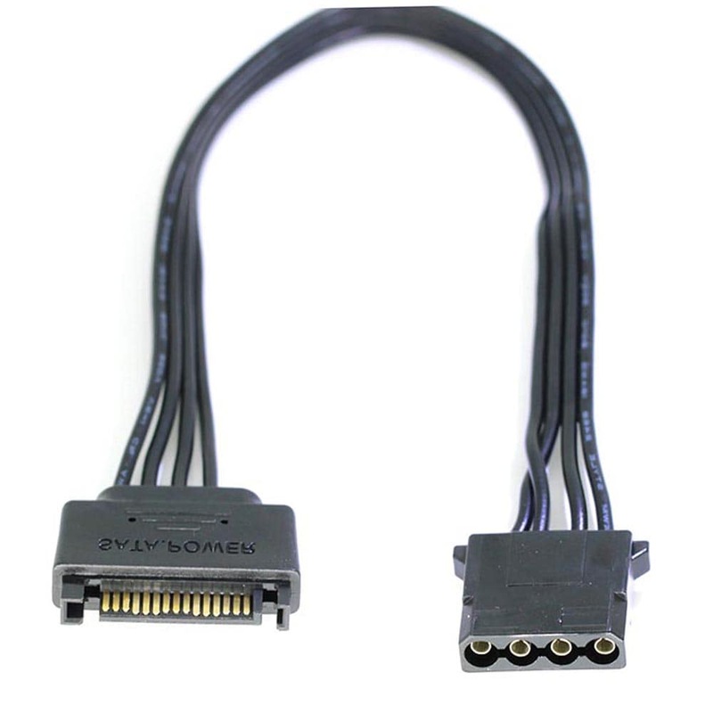 Buy 15 Pin SATA Male to 4 Pin Molex Female IDE HDD Power Hard Drive