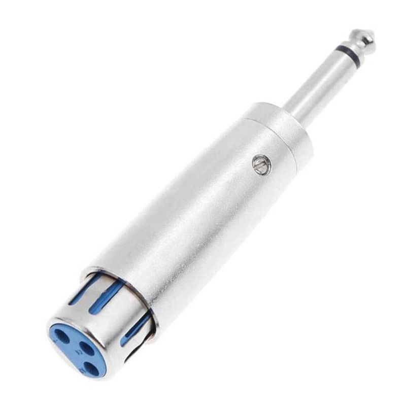 Buy Female XLR To 1/4" 6.35mm TS Male Mono Jack Microphone Audio Adapter MyDeal