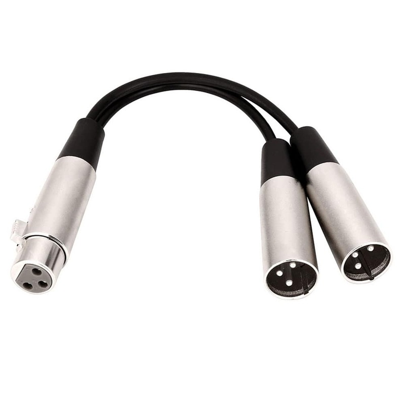 Buy XLR Splitter Cable Y Adapter One 1 x Female to Two 2 x Male Lead MyDeal