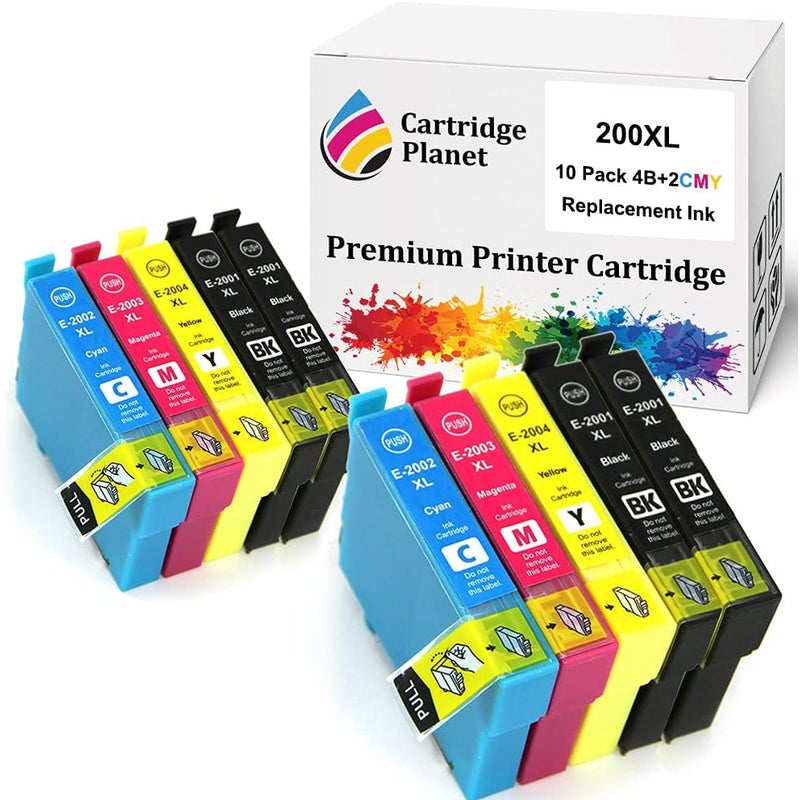 Buy 10 Pack 4bk2c2m2y Compatible Ink For Epson 200xl For Epson Expression Home Xp 100 Xp 9001