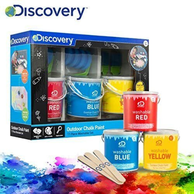 Buy Discovery Outdoor Chalk Paint Playset 11PCS 3+ MyDeal