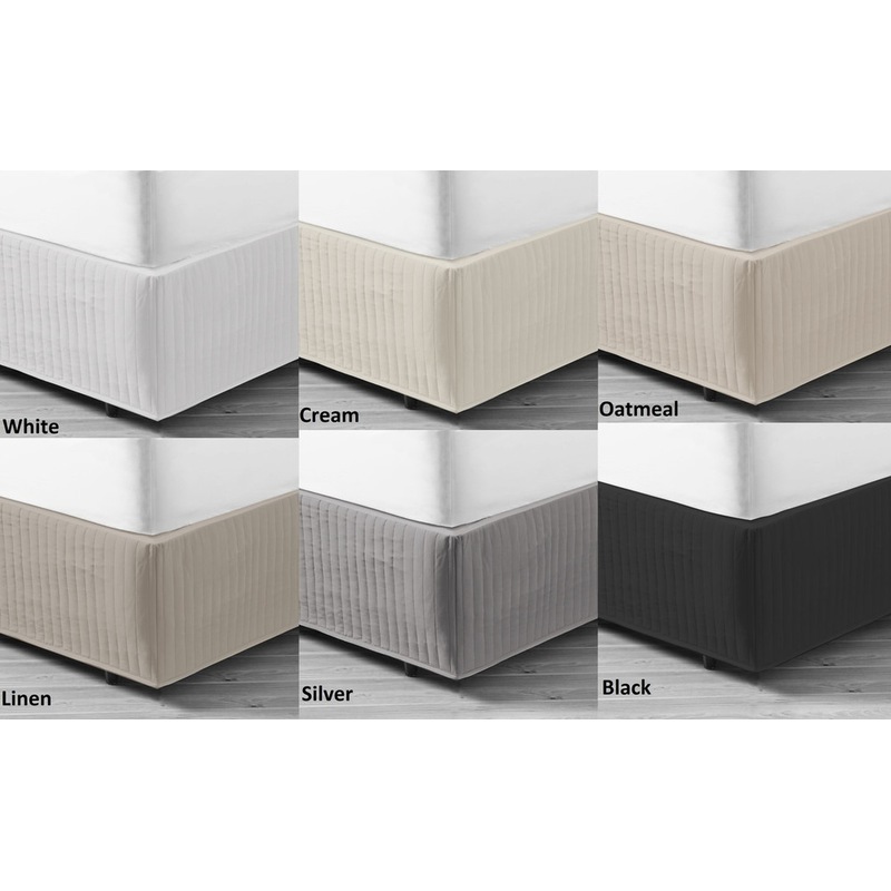 Buy In 2 Linen King Single Bed Quilted Valance MyDeal