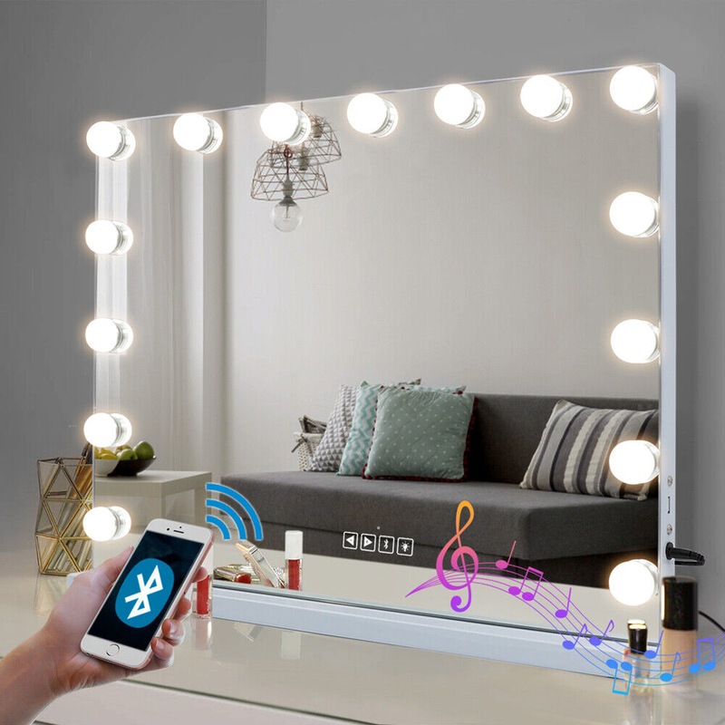 Buy FENCHILIN Bluetooth Vanity Makeup Mirror With Lights Hollywood LED