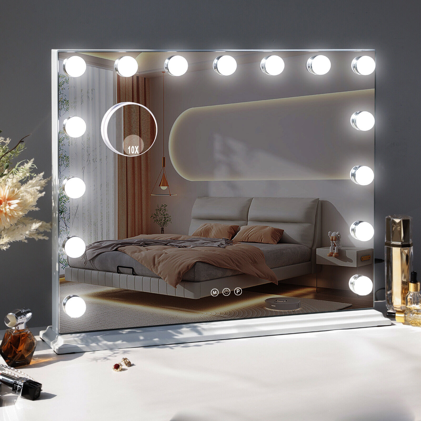 Buy FENCHILIN Hollywood Makeup Mirror With Lights 15 LED Lighted Vanity 