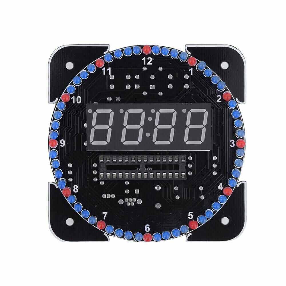 Buy DIY Rotating Digital LED Electronic Digital Clock Temperature ...