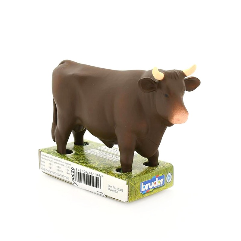 Buy Bruder Licensed 1:16 Scale Bull Standing Model Kids Farming Toy ...