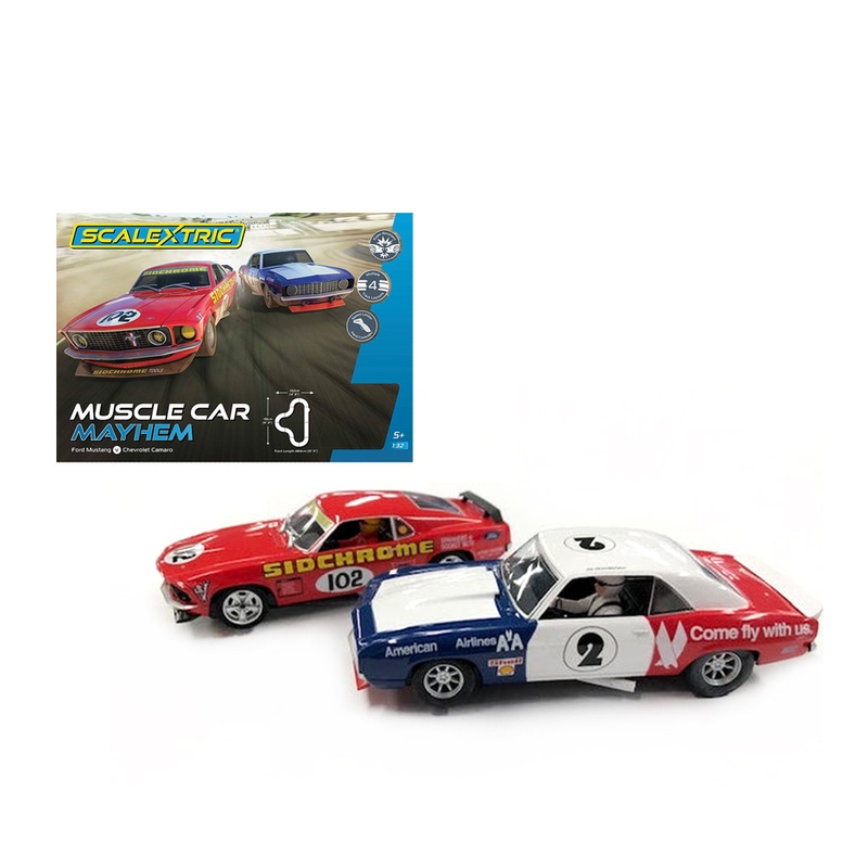 Buy Scalextric 132 Scale Muscle Car Mayhem Chevrolet & Ford Slot Car