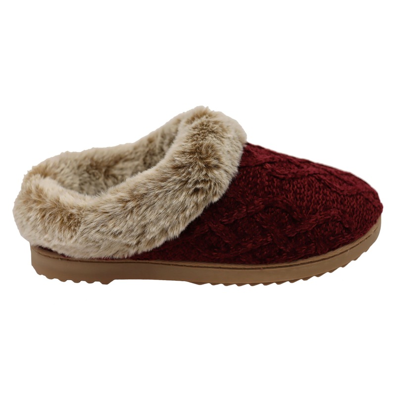 Buy Dearfoams Womens Comfortable Hannah Chenille Knit Clog Slippers