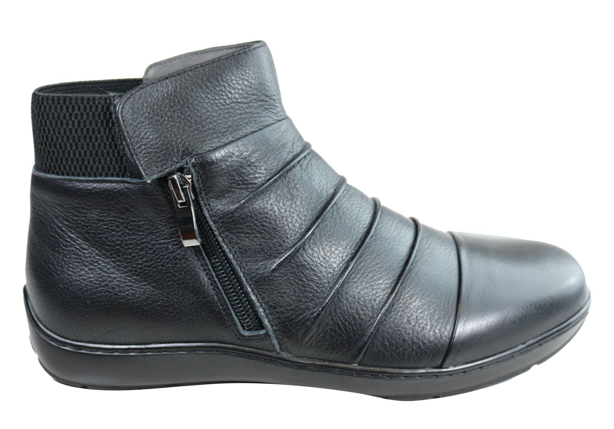 Buy Scholl Orthaheel Waterloo Womens Leather Comfy Supportive Ankle Boots - MyDeal Australia