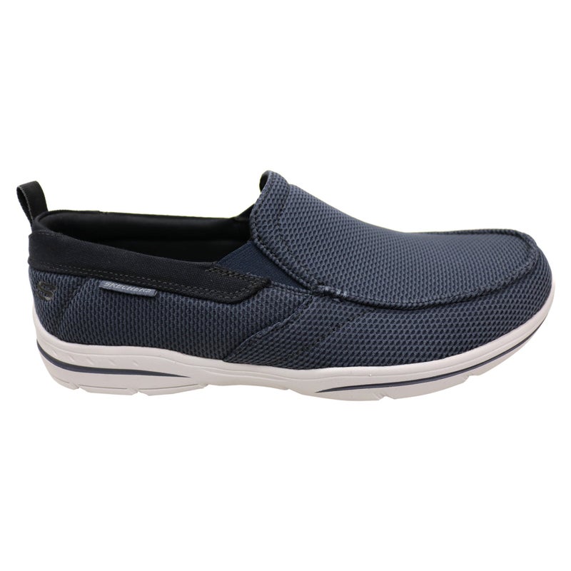 Buy Skechers Mens Harper Walton Relaxed Fit Memory Foam Wide Fit Shoes ...