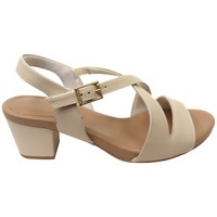Usaflex Cassandra Womens Comfortable Leather Mid Heel Sandals