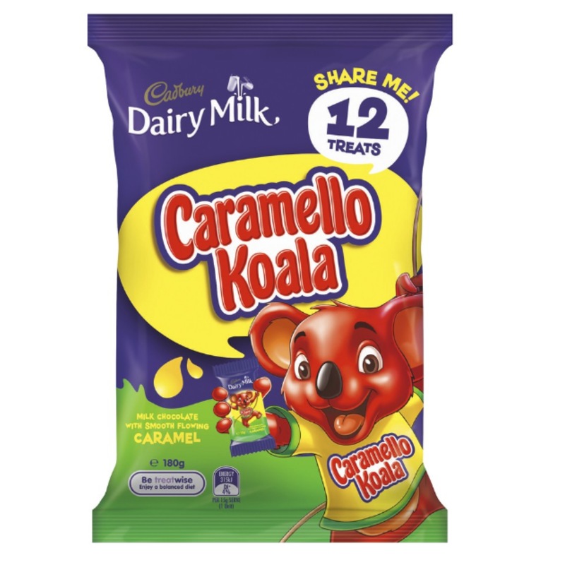 Buy Cadbury Dairy Milk Caramello Koala 12 Piece Share Pack 180g MyDeal