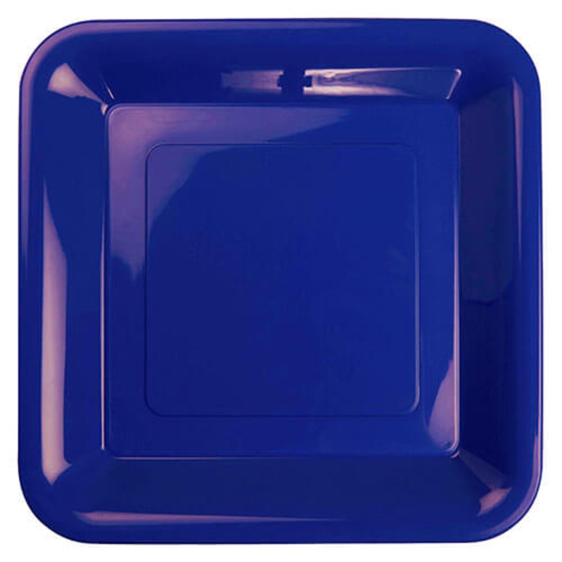 Buy Dark Blue Plastic Plates Square Banquet 26cm 20 Pack MyDeal