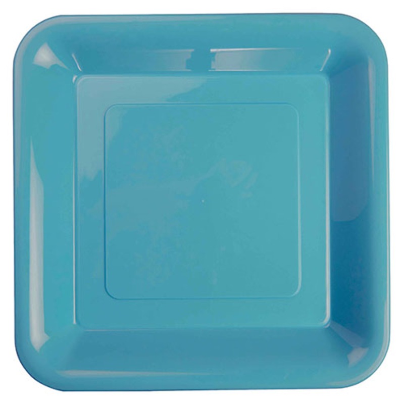 Buy Light Blue Plastic Plates Square Banquet 26cm 20 Pack MyDeal