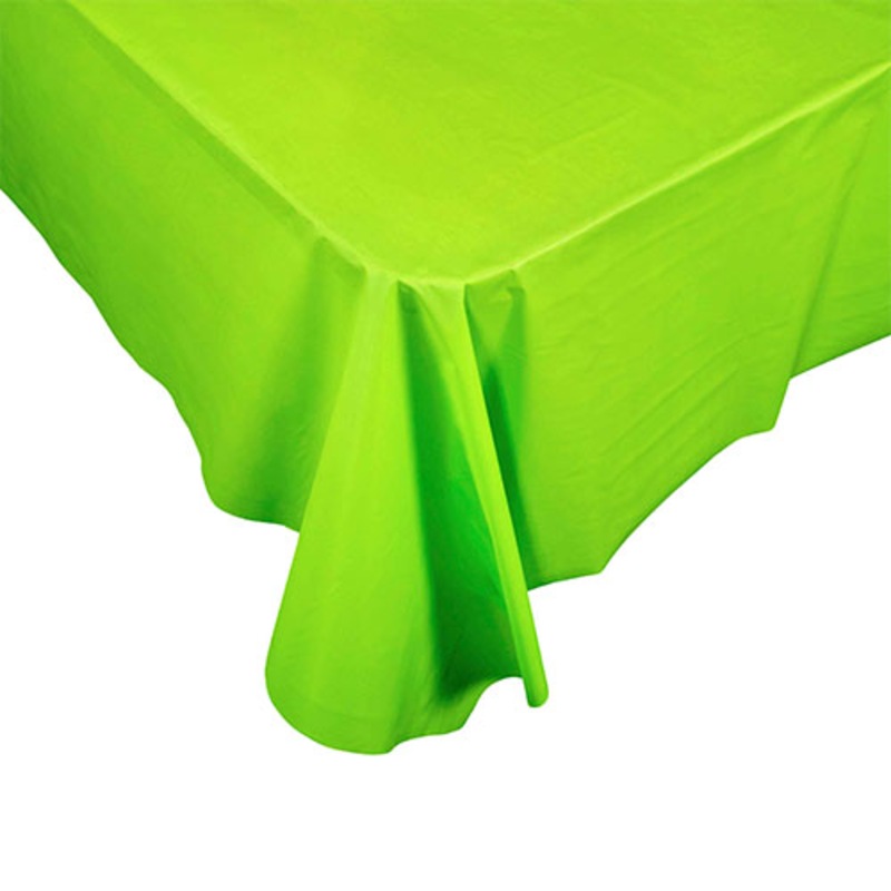 Buy Lime Green Plastic Table Cover Rectangular 274cm x 137cm MyDeal